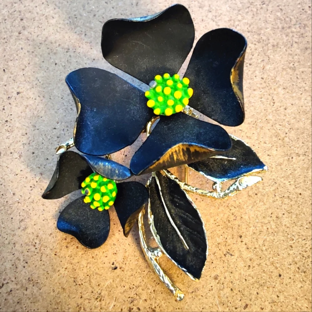 Vintage Judy Lee Flower Brooch - Picture 1 of 6